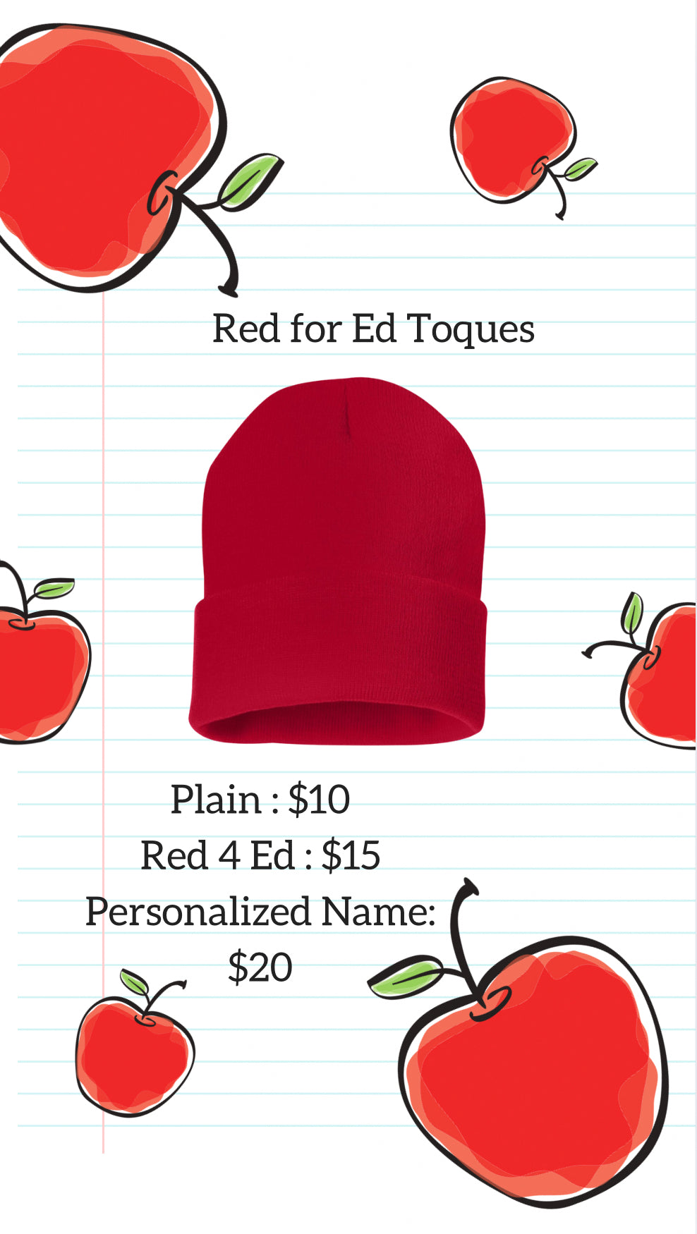 RED FOR ED Toque