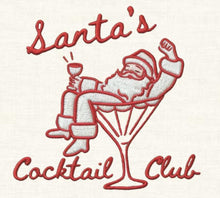 Load image into Gallery viewer, Embroidered Santa’s Cocktail Club
