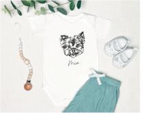 Load image into Gallery viewer, Classic Pet Tee - Baby Onesie (previously drawn)
